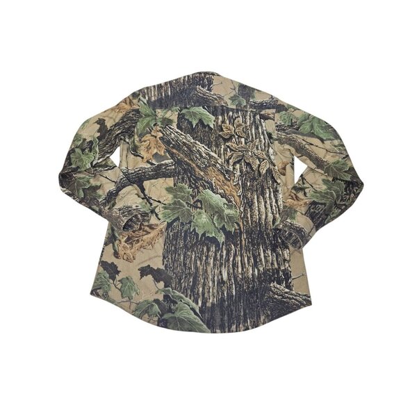 VTG Rattlers Brand Chamois Realtree Camo Shirt Men's Medium Hunting Button Up - Picture 8 of 10